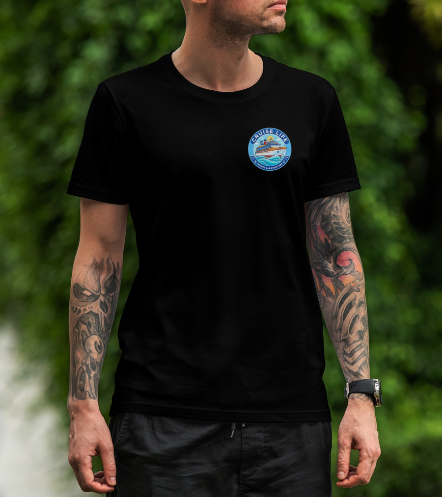 Cruise Life Travel Adventure Ocean Waves Ship T-Shirt