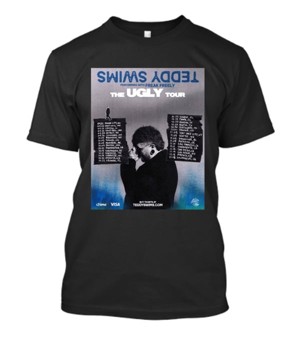 Teddy Swims The Ugly Tour 2026 Freak Freely Performance Schedule Tour Dates T-Shirt