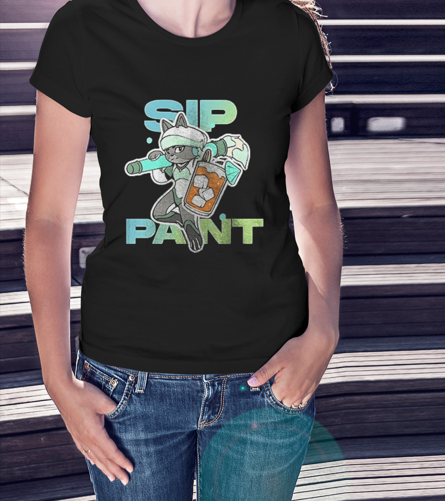 Sip Paint Ice Cool Character With Paint Roller T-Shirt