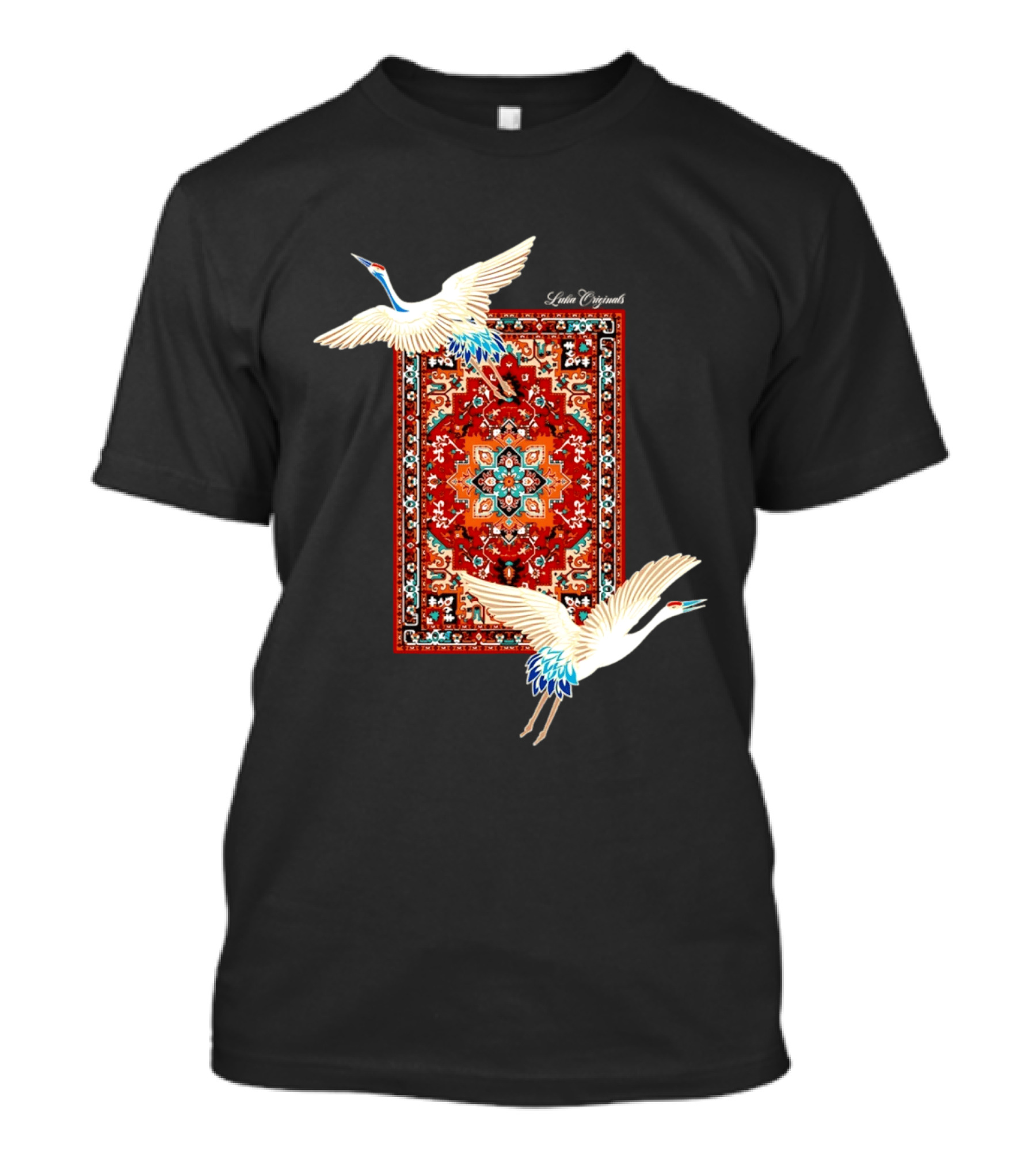 Fly Your Own Way Oriental Crane Carpet T-Shirt