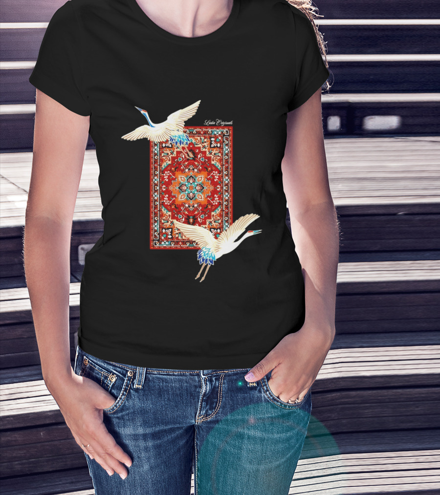 Fly Your Own Way Oriental Crane Carpet T-Shirt