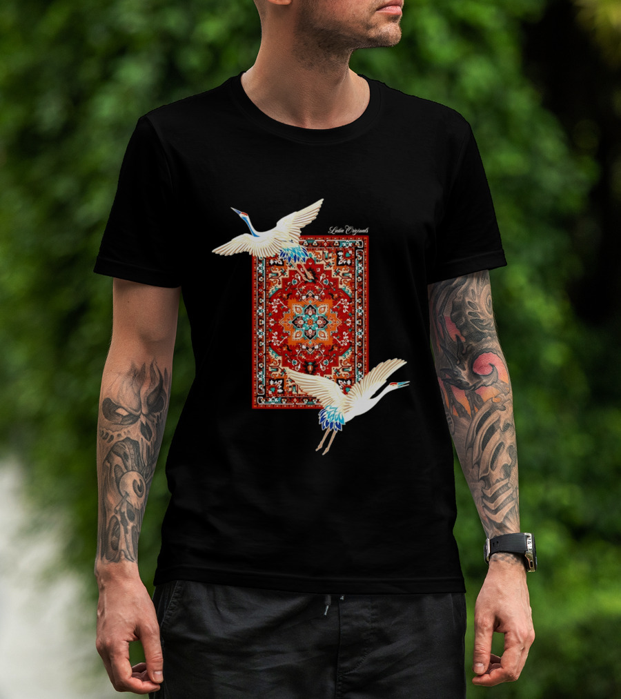 Fly Your Own Way Oriental Crane Carpet T-Shirt