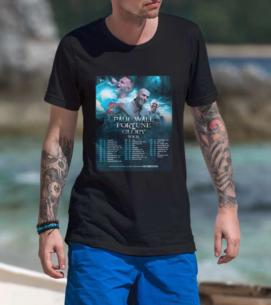 Paul Wall Fortune And Glory Tour 2026 Dates And Locations T-Shirt