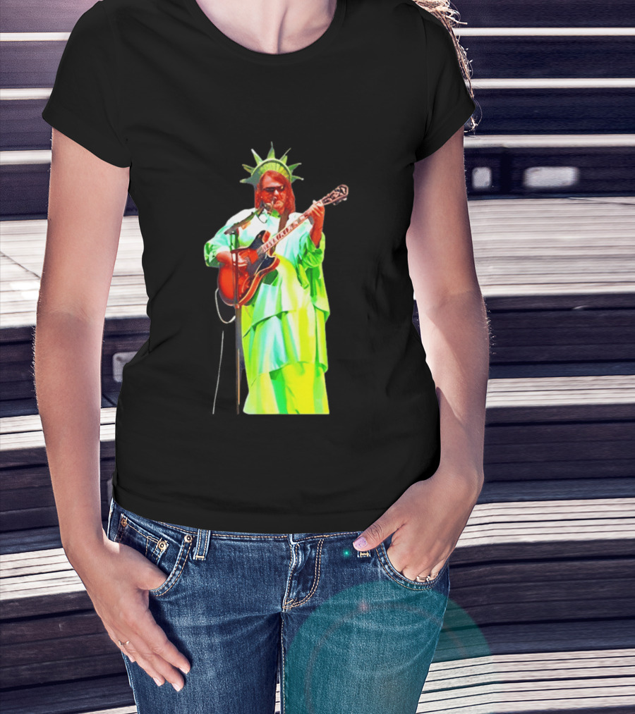 Randy Crabtree Widespread Panic Statue Of Liberty Guitarist T-Shirt