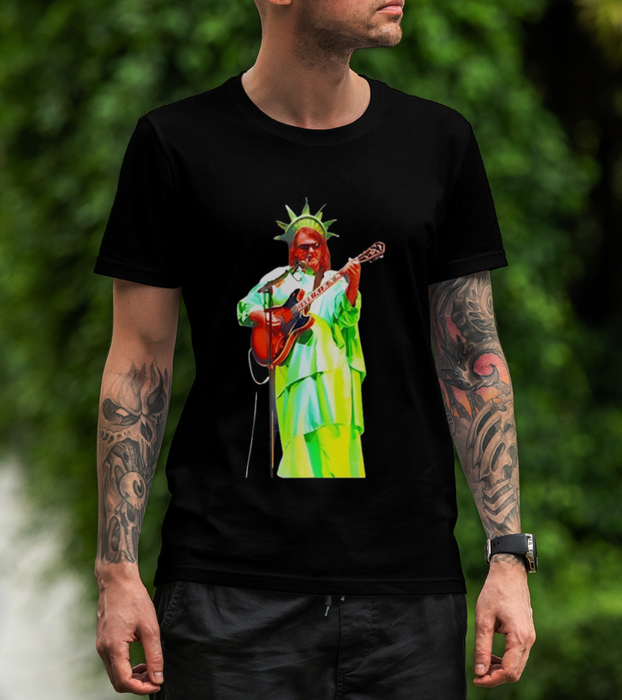 Randy Crabtree Widespread Panic Statue Of Liberty Guitarist T-Shirt