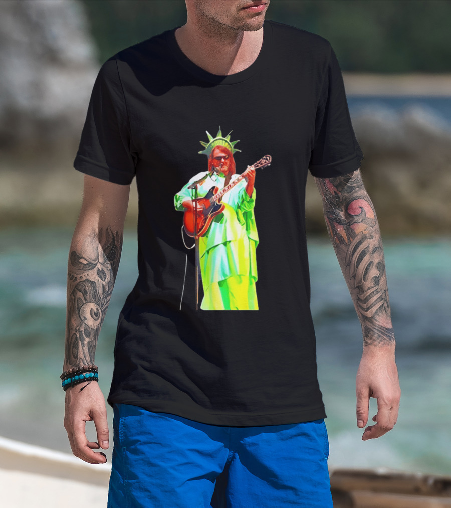 Randy Crabtree Widespread Panic Statue Of Liberty Guitarist T-Shirt