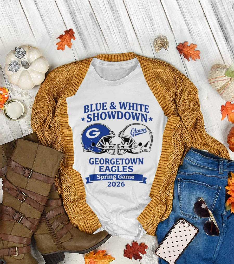 Blue And White Showdown Georgetown Eagles Spring Game 2026 T-Shirt
