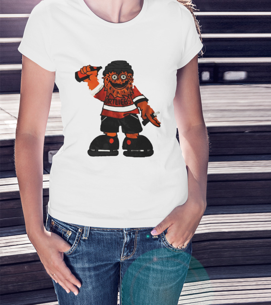 Gritty Philadelphia Flyers Hockey Club Ortliebs Mascot Pose T-Shirt