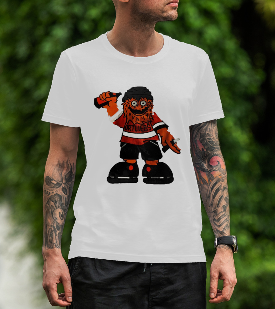 Gritty Philadelphia Flyers Hockey Club Ortliebs Mascot Pose T-Shirt