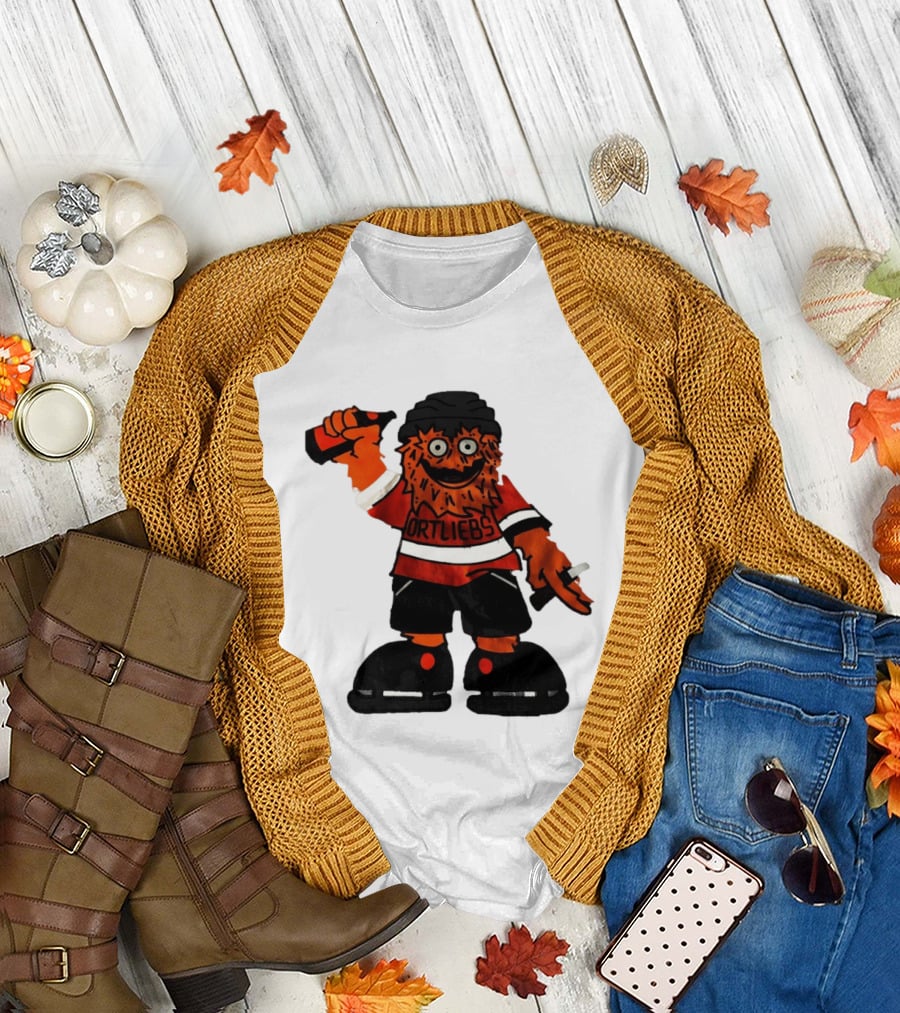 Gritty Philadelphia Flyers Hockey Club Ortliebs Mascot Pose T-Shirt