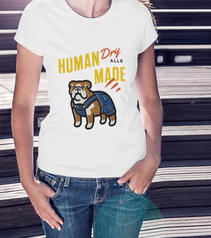Human Made Dry Alls Bulldog In Overalls T-Shirt