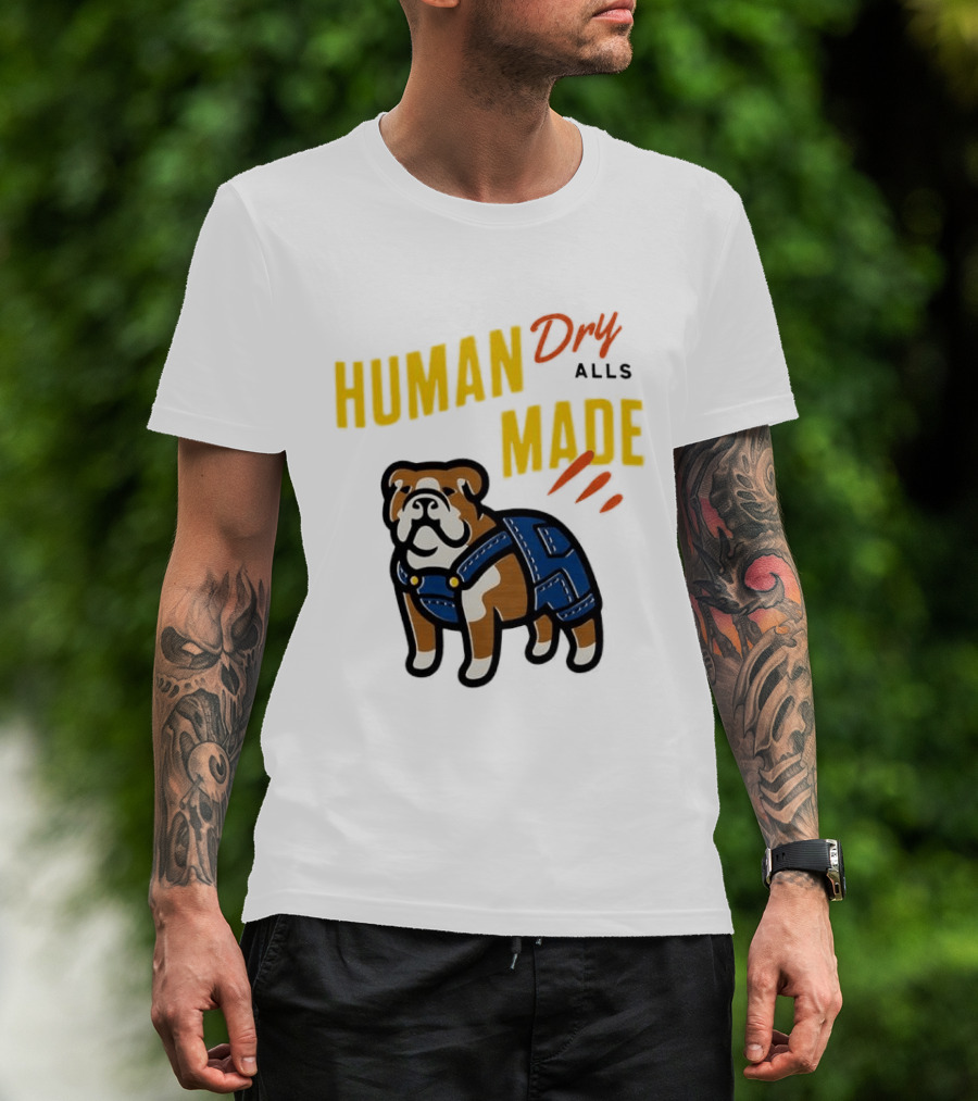 Human Made Dry Alls Bulldog In Overalls T-Shirt