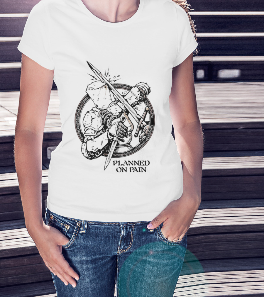 Lady Knight Planned On Pain Warrior Aesthetic T-Shirt