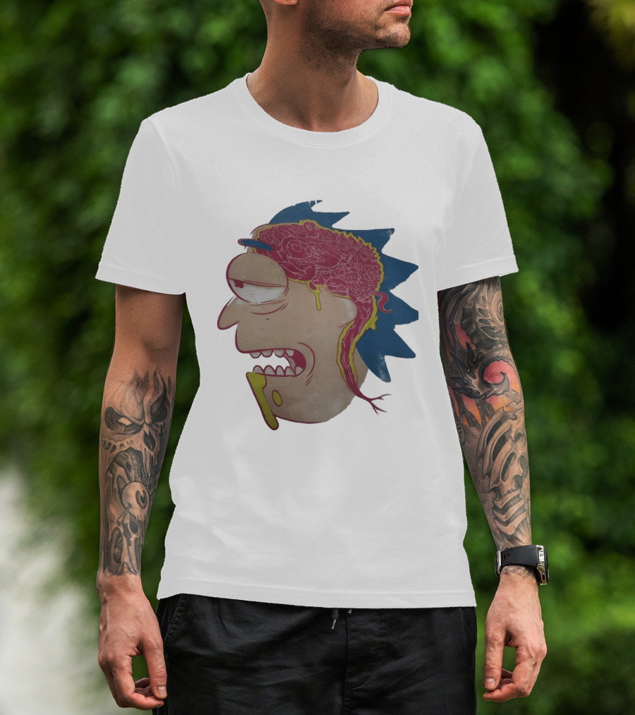 Morty Head Horror Brain Exposure Rick And Morty T-Shirt