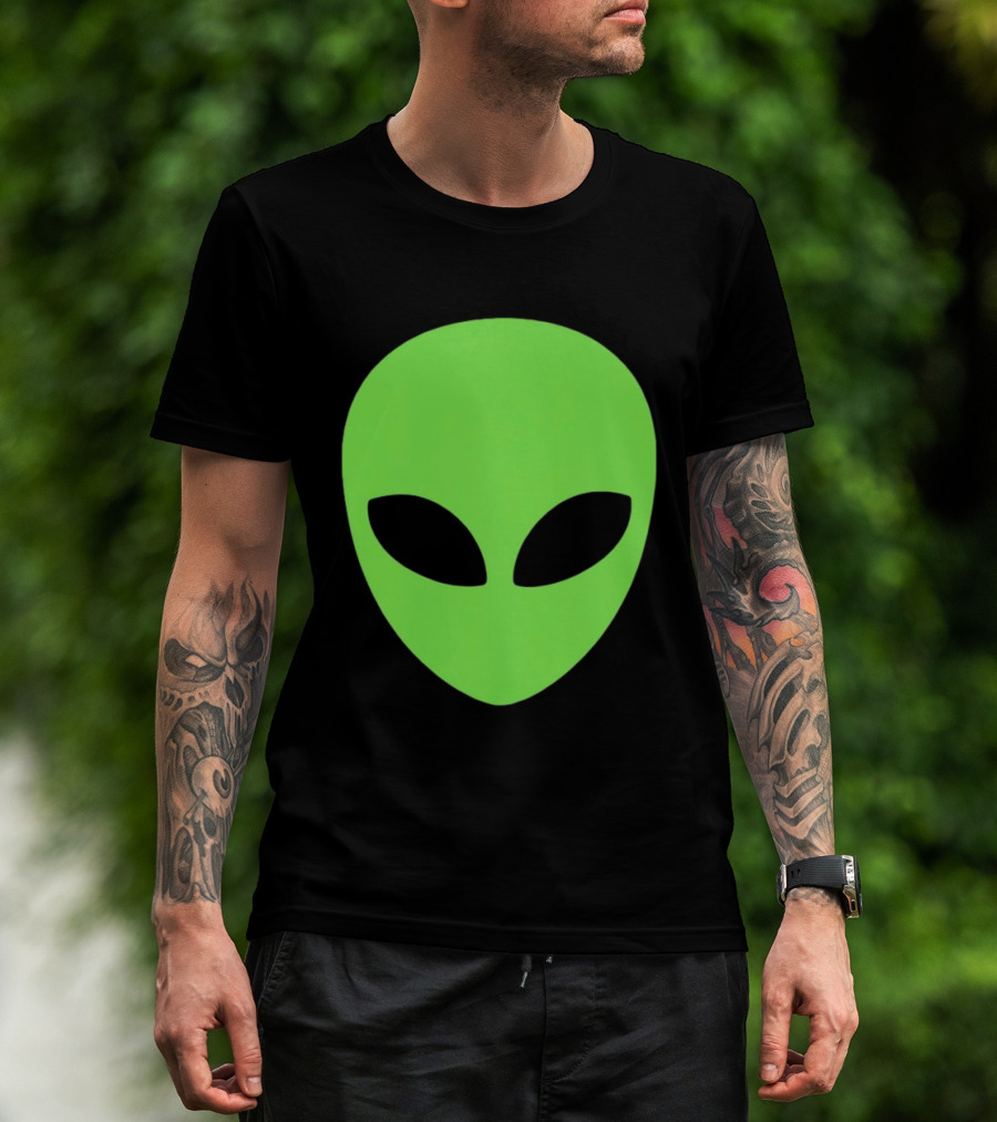 Alien Face 2026 Green Mask T-Shirt