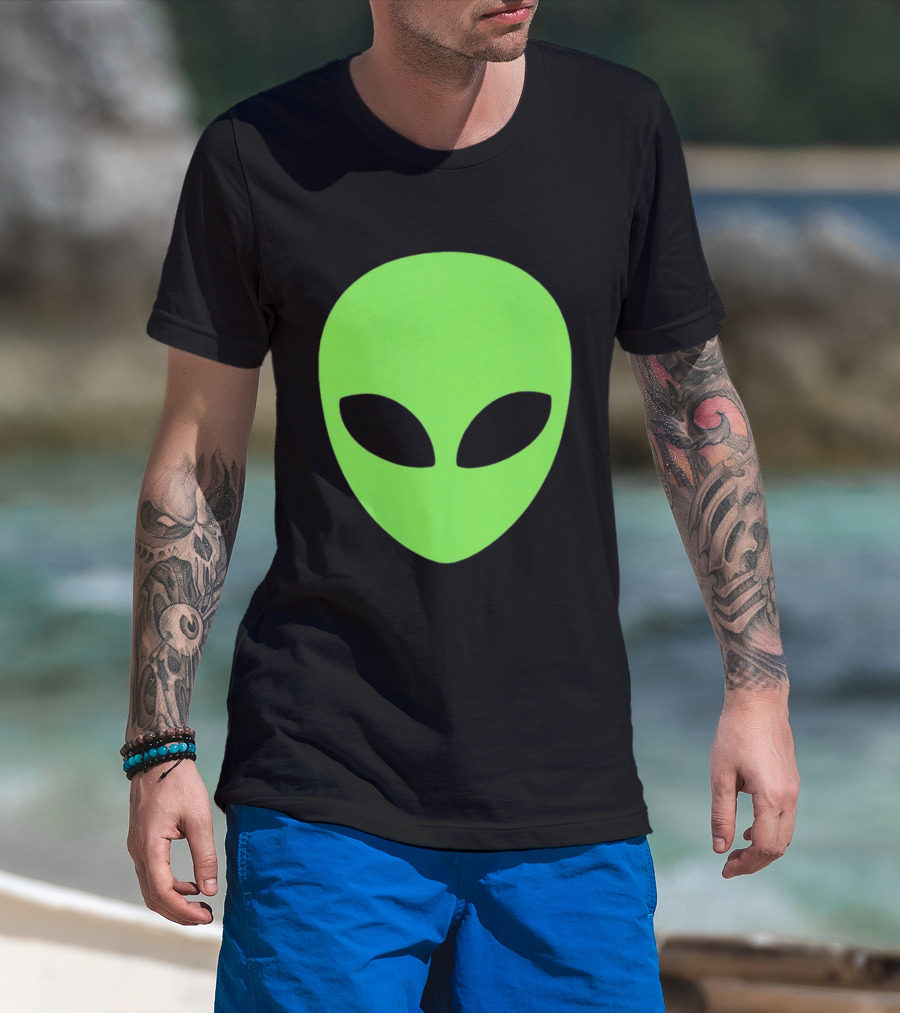 Alien Face 2026 Green Mask T-Shirt