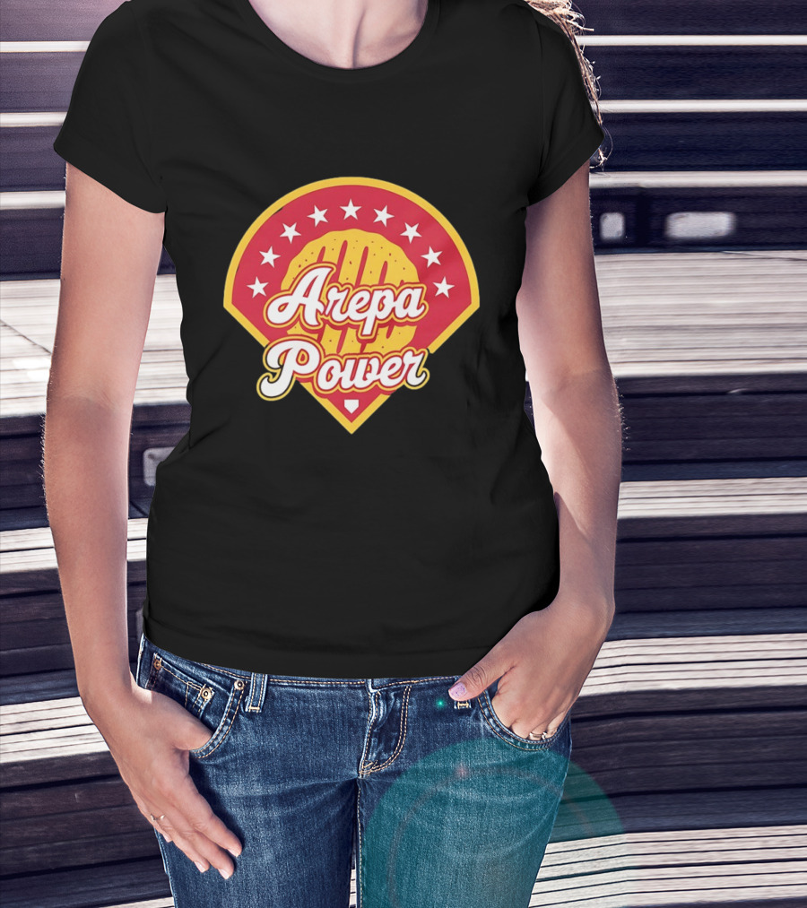 Arepa Power Honor Venezuelan MLB Players Red Baseball T-Shirt