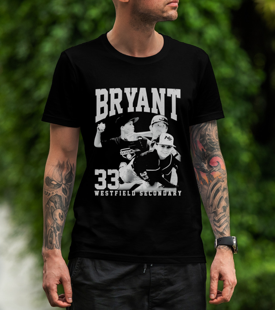 Bryant 33 Westfield Secondary Baseball Player T-Shirt