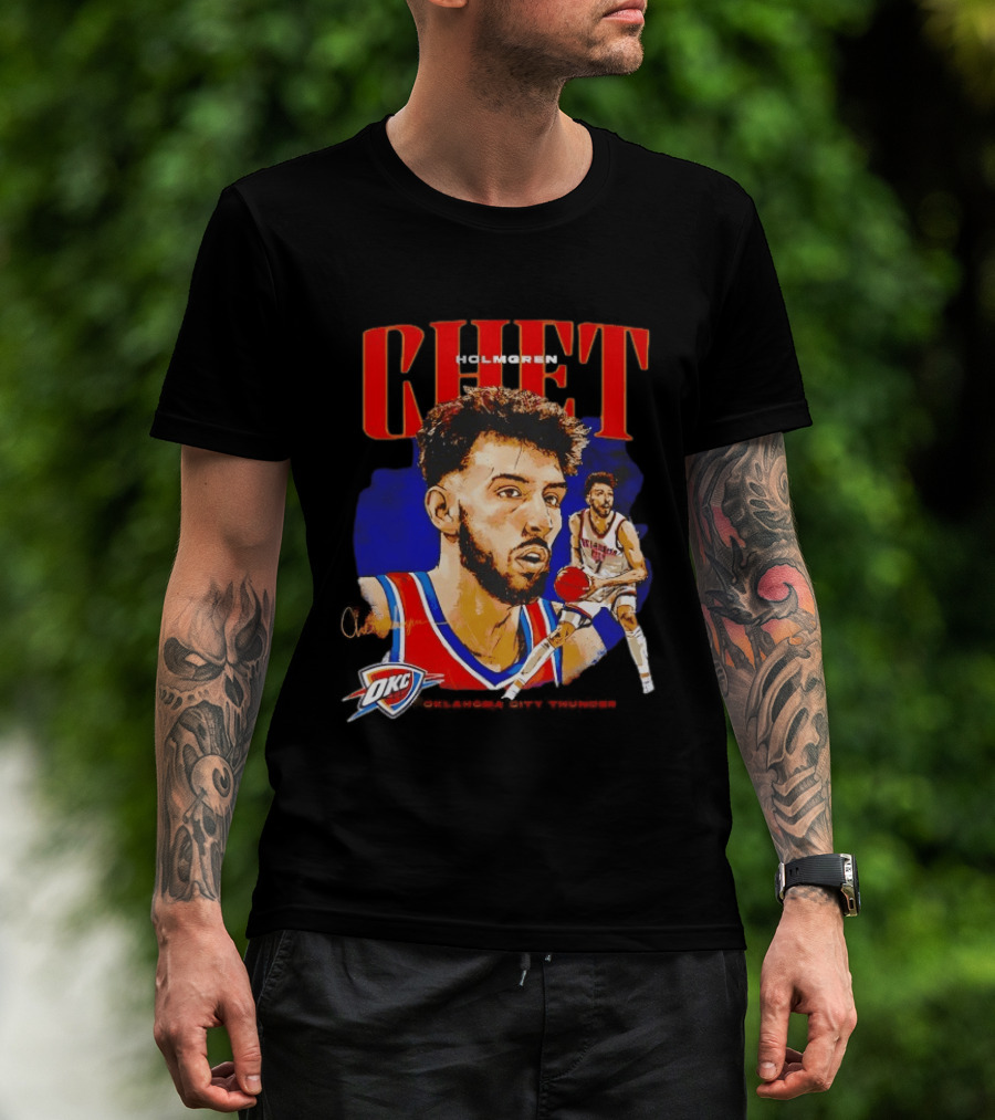 Chet Holmgren Oklahoma City Thunder Player Action OKC T-Shirt