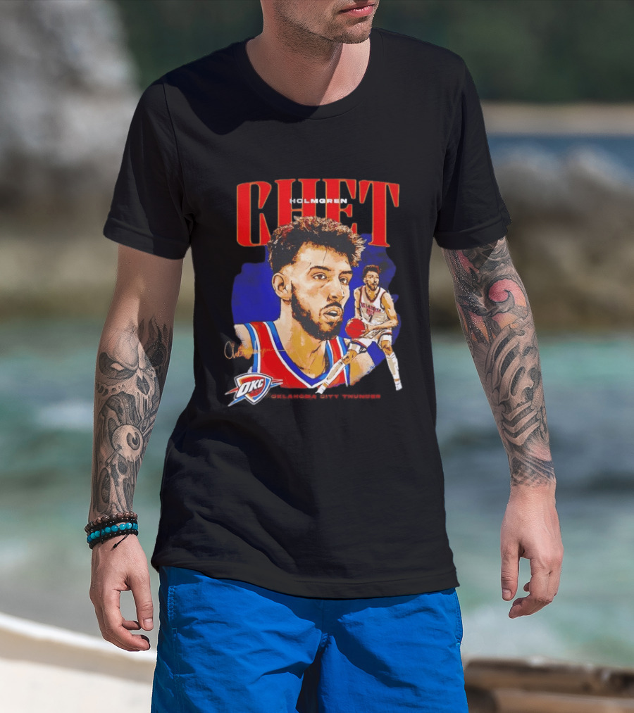 Chet Holmgren Oklahoma City Thunder Player Action OKC T-Shirt