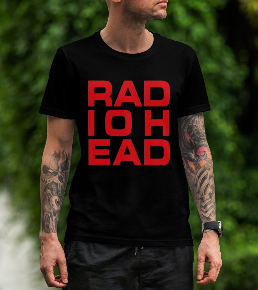 Radiohead BK 25 Bassic Red Text Block T-Shirt