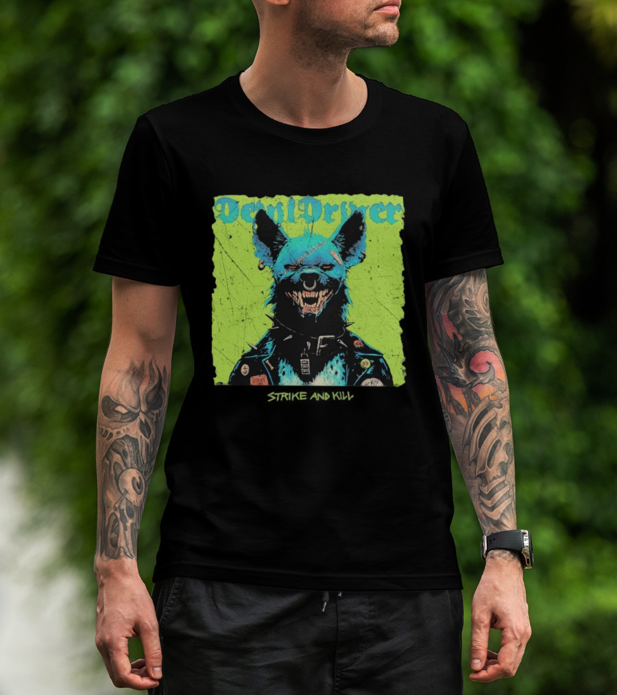 DevilDriver 2026 Strike And Kill Blue Canine With Punk Jacket T-Shirt