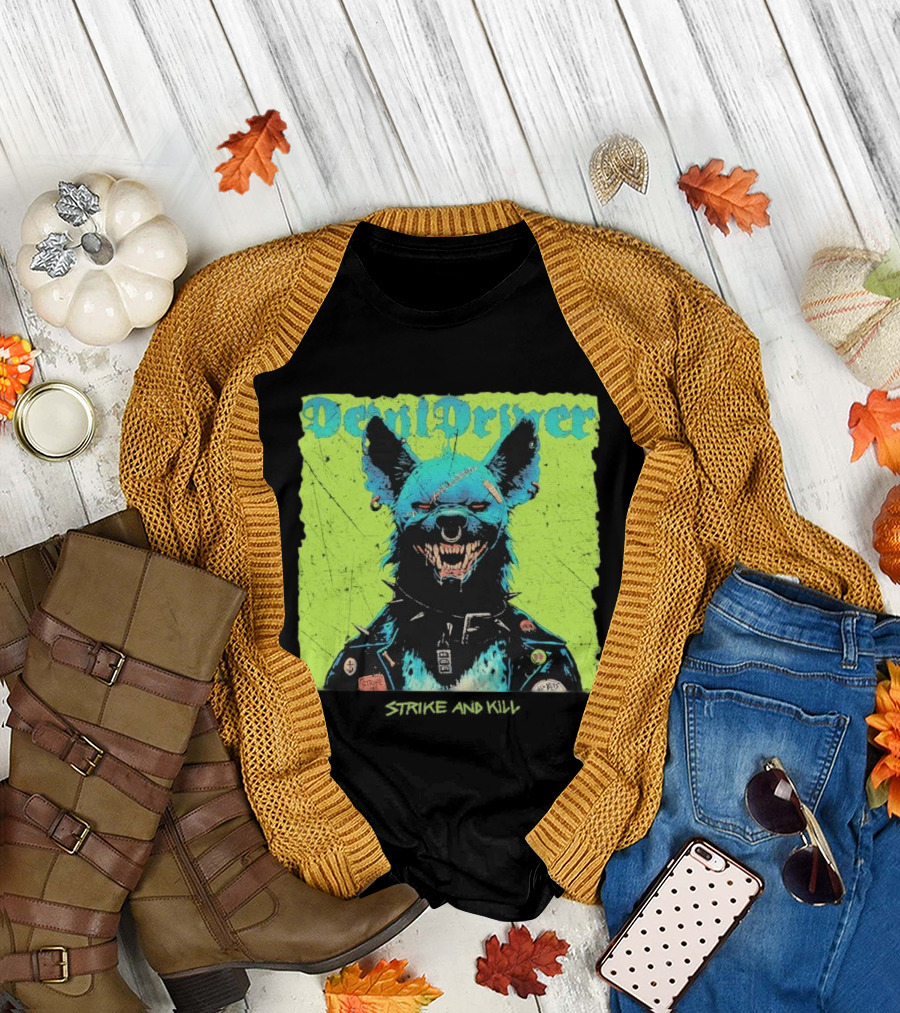 DevilDriver 2026 Strike And Kill Blue Canine with Punk Jacket T-Shirt