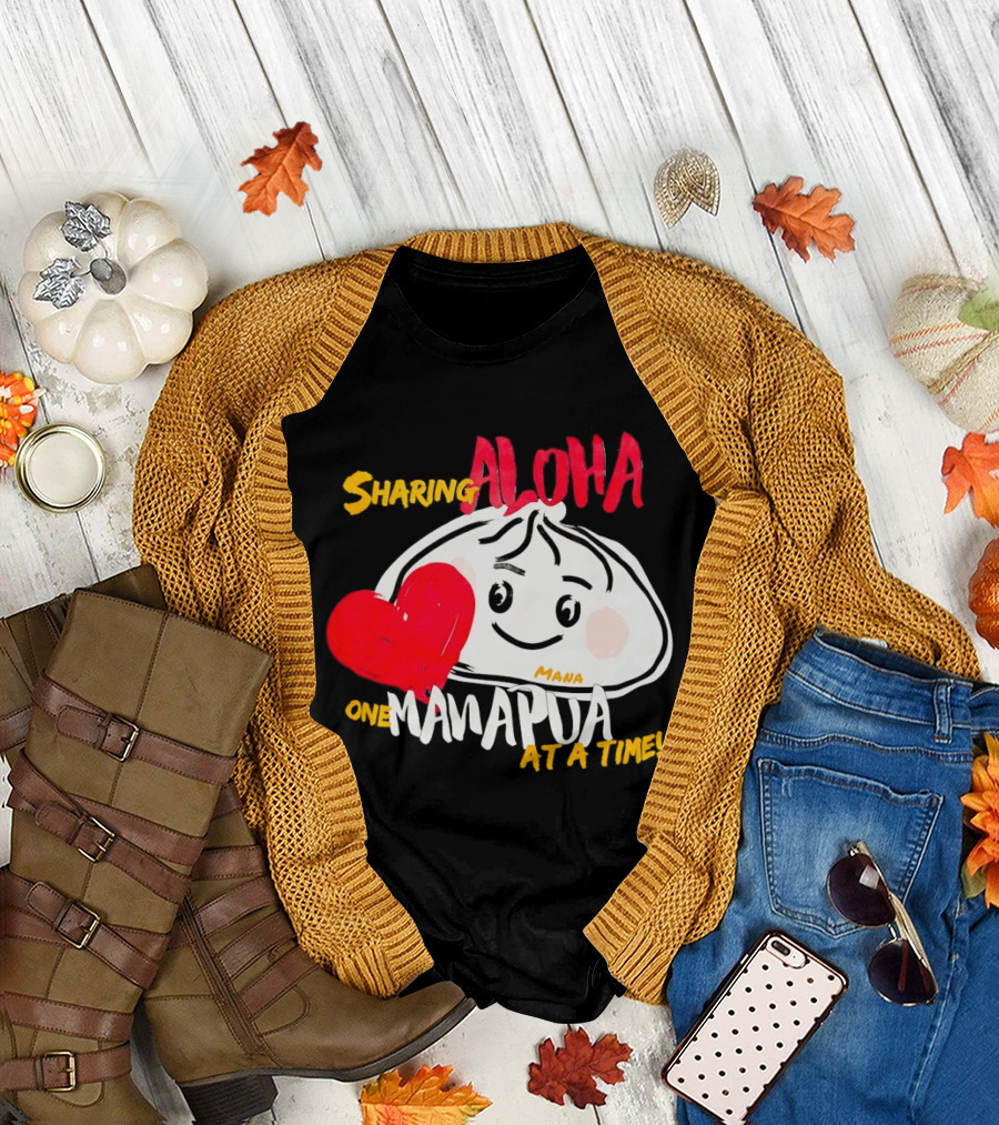 Sharing Aloha One Manapua at a Time Mana Heart T-Shirt