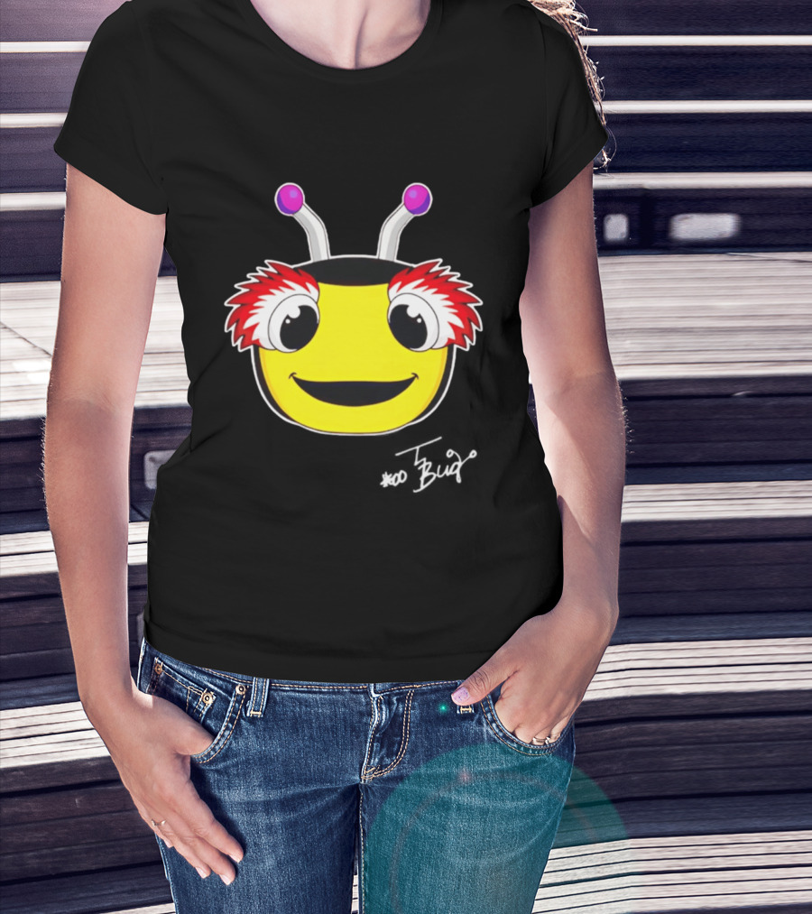 Tampa Bay Lightning Thunderbug Mascot Yellow Face Cartoon T-Shirt