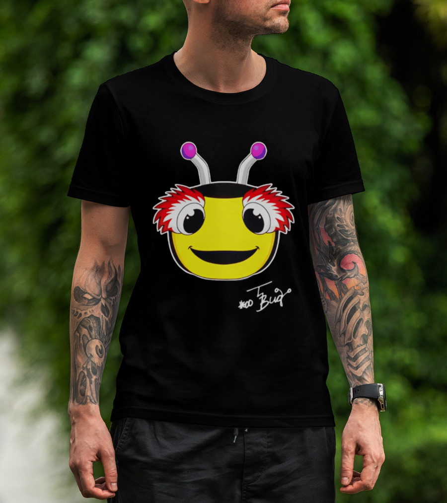 Tampa Bay Lightning Thunderbug Mascot Yellow Face Cartoon T-Shirt