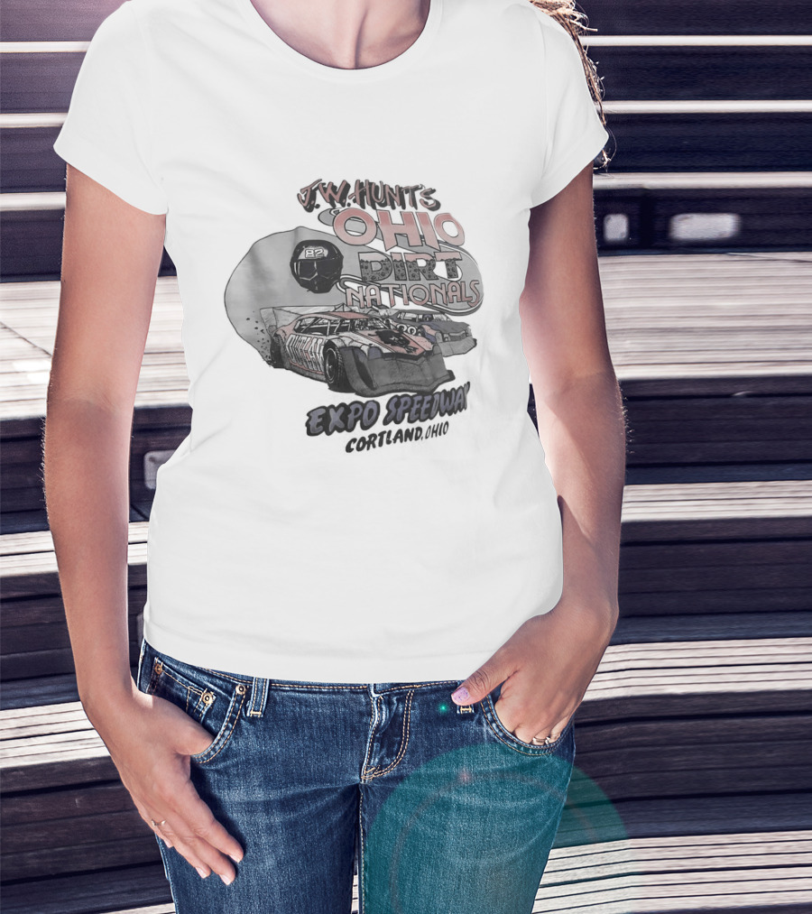 JW Hunt's Ohio Dirt Nationals Expo Speedway Cortland Ohio Racing Event T-Shirt