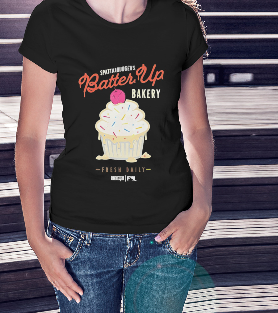 Batter Up Bakery Fresh Daily Cupcake Baseball T-Shirt