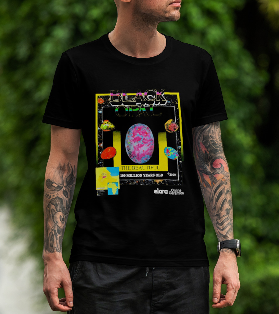 Black Opal The Beautiful 100 Million Years Old Celestial Stars Retro Vibe T-Shirt