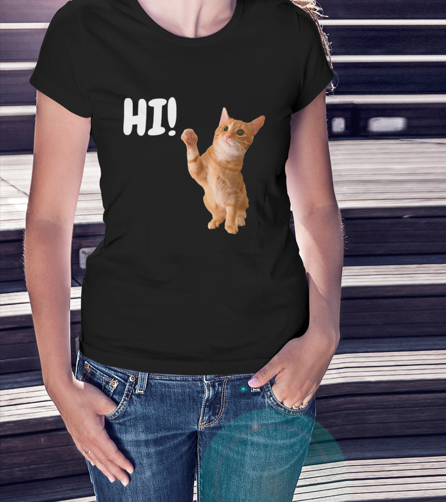 Cat Dandy Hi Paw Wave T-Shirt