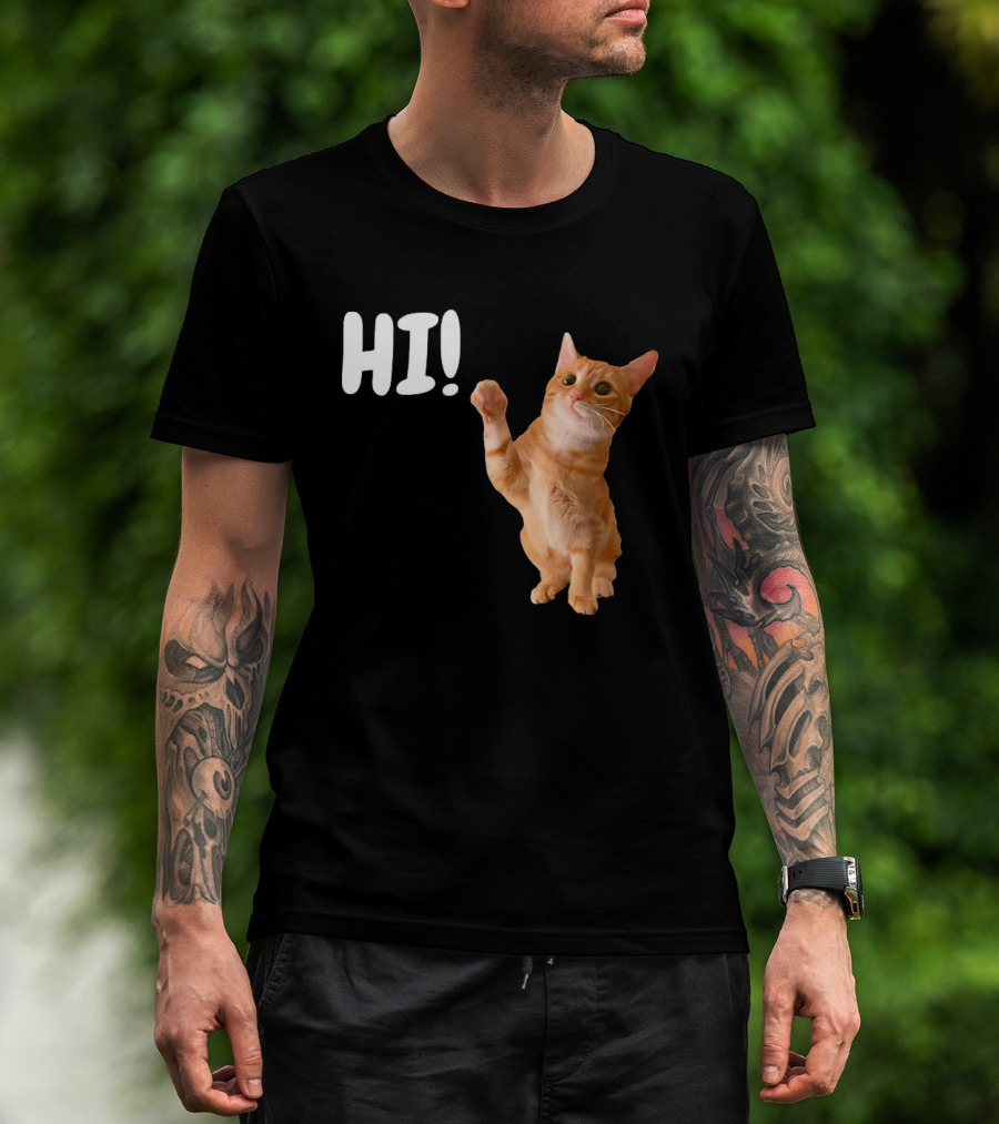 Cat Dandy Hi Paw Wave T-Shirt