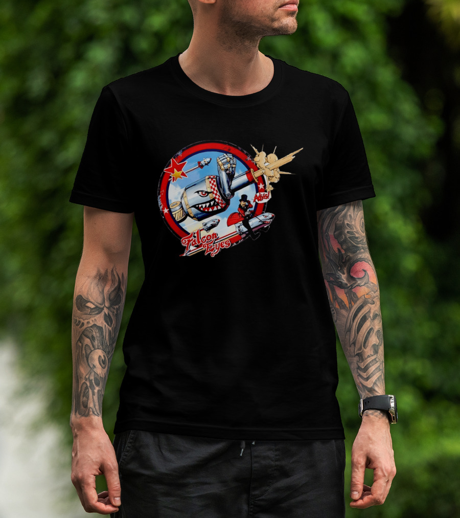 Falcon Eyes WWII Fighter Jet Adios Rocket Punch Action T-Shirt
