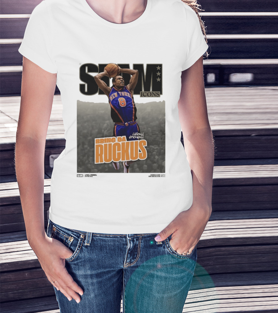 Slam Icons Latrell Sprewell Bring Da Ruckus New York Knicks T-Shirt