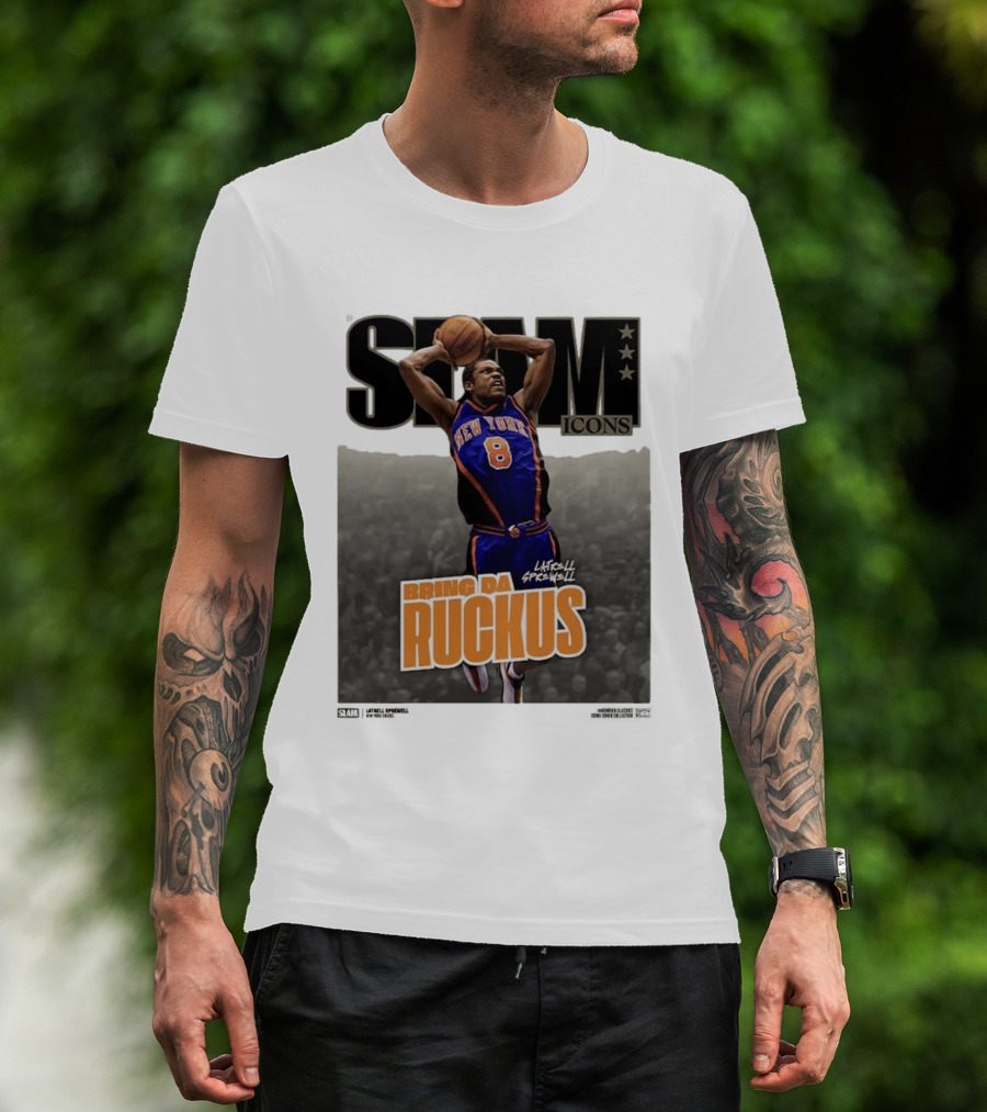 Slam Icons Latrell Sprewell Bring Da Ruckus New York Knicks T-Shirt