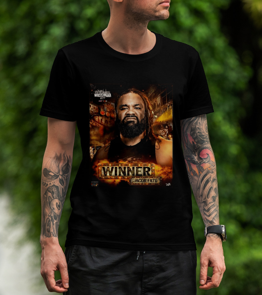 WrestleMania 42 Winner Jacob Fatu WWE 2026 Las Vegas T-Shirt