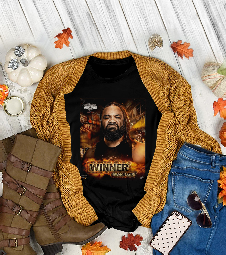 WrestleMania 42 Winner Jacob Fatu WWE 2026 Las Vegas T-Shirt
