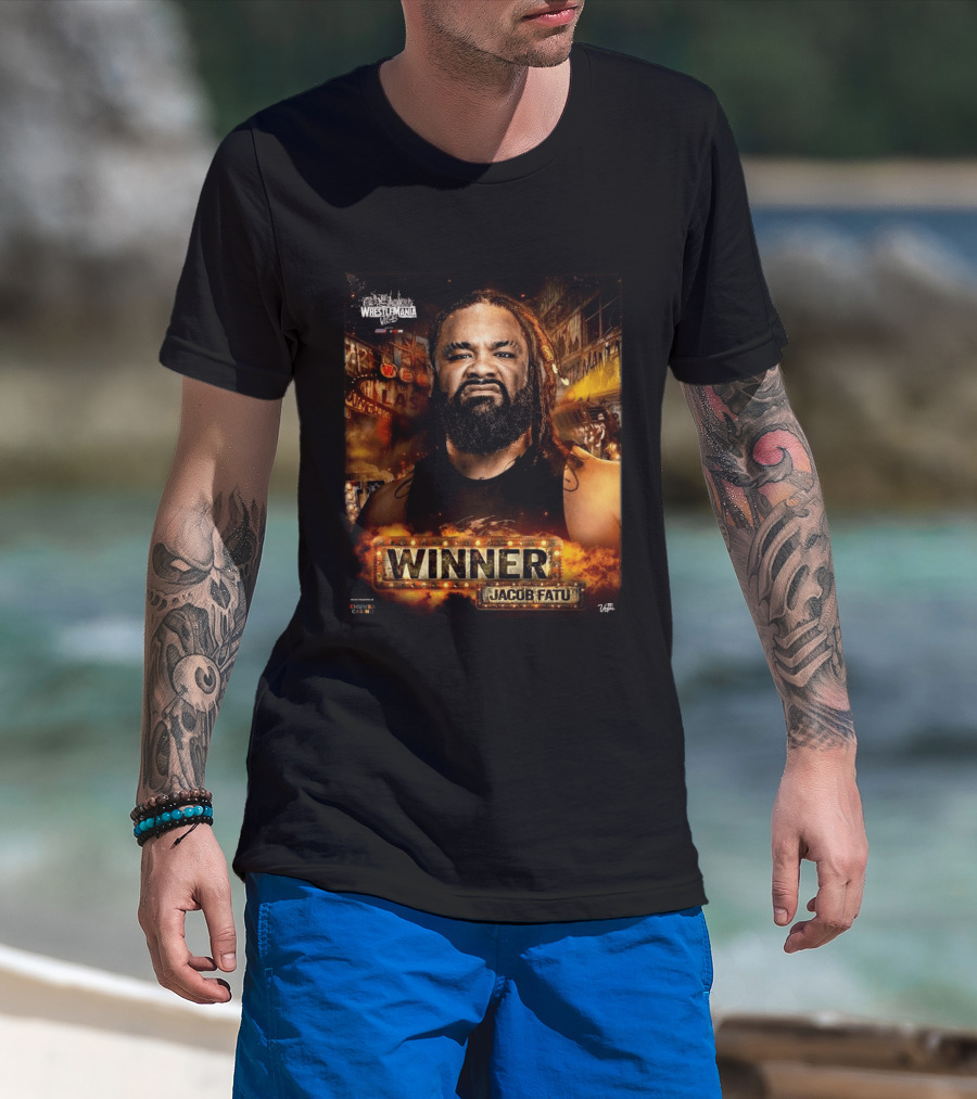 WrestleMania 42 Winner Jacob Fatu WWE 2026 Las Vegas T-Shirt