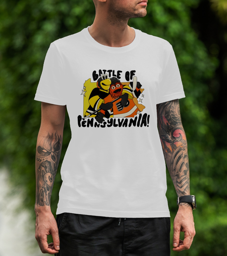 Pittsburgh Penguins Philadelphia Flyers Battle Of Pennsylvania Hug T-Shirt