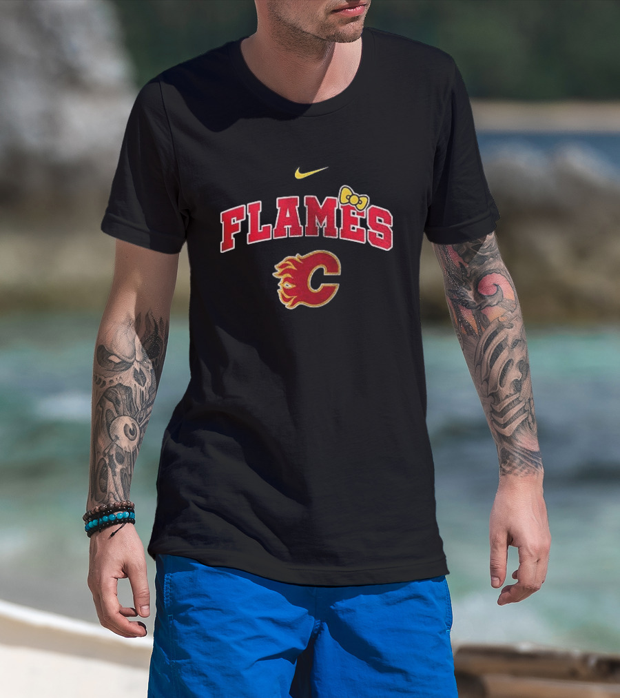 Calgary Flames Hello Kitty Collaboration Fan T-Shirt