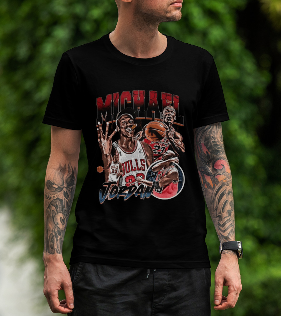 Michael Jordan Chicago Bulls NBA 90's Basketball Legend 23 T-Shirt