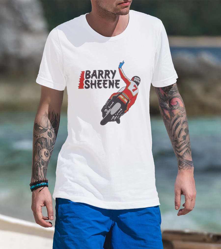Barry Sheene Racing Number 7 Vintage Motorcycle Racer T-Shirt