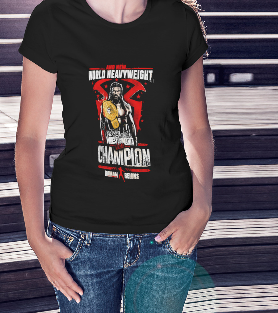 Roman Reigns WrestleMania 42 And New World Heavyweight Champion T-Shirt