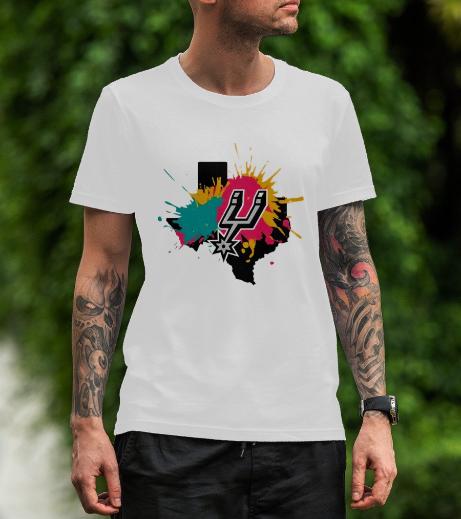 San Antonio Spurs Texas Colors Black NBA Basketball 2026 T-Shirt