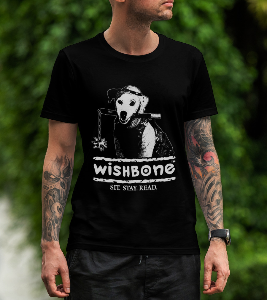 Wishbone Sit Stay Read Dog 1990 T-Shirt
