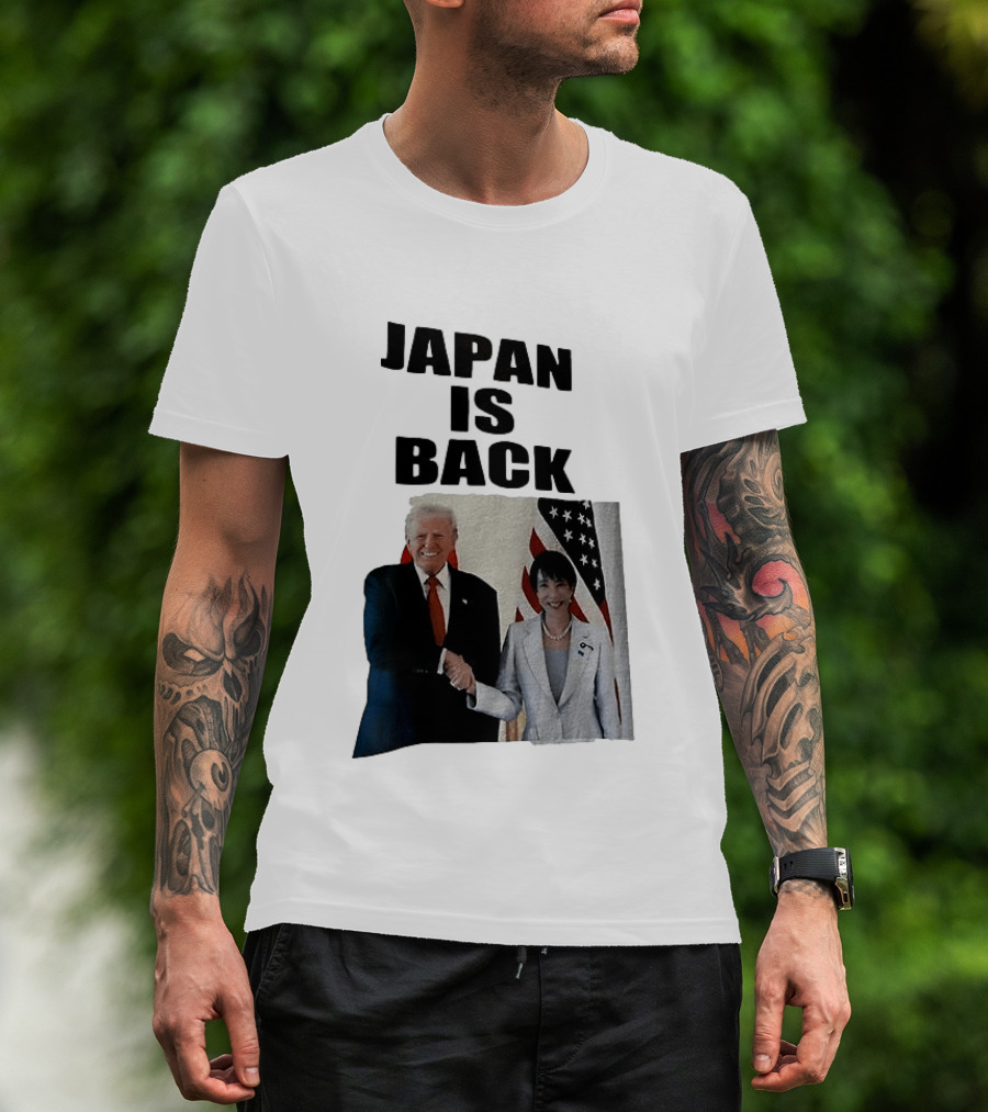 Japan Is Back Trump Political Image With Flags T-Shirt