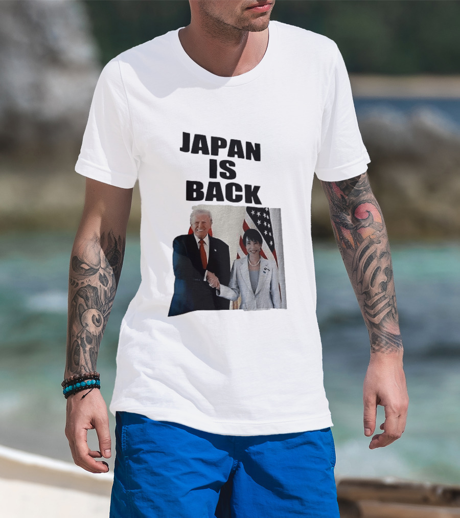 Japan Is Back Trump Political Image With Flags T-Shirt